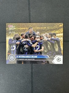FC Internazionale Milano 2024-25 UCL Topps NOW Card 154 Gold Foil Parallel 49/50 - Picture 1 of 3