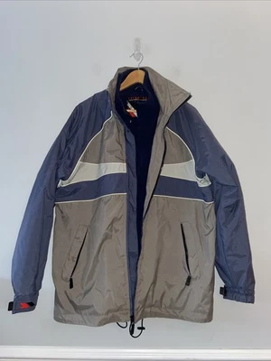 Abrigo de hombre Trespass pequeño forrado de lana gris azul  Foto 1 de 4