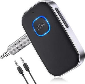 J22 Bluetooth Receiver 3.5mm AUX Bluetooth 5.3 Car Adapter hands free calling - Picture 1 of 6