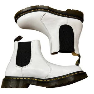 Dr. Martens 2976 Chelsea Boot Glattleder gelbe Nähte weiß Damen 11 - Bild 1 von 6