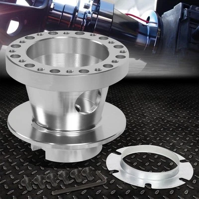 KIT BOSS ADAPTADOR BUJE VOLANTE 12 ORIFICIOS ALUMINIO PLATA DODGE CHEVY GMC PARA Foto 1 de 4