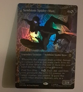 Symbiote Spider-Man Showcase Foil NM/M Marvel Spiderman MTG MAGIC THE GATHERING - Picture 1 of 2