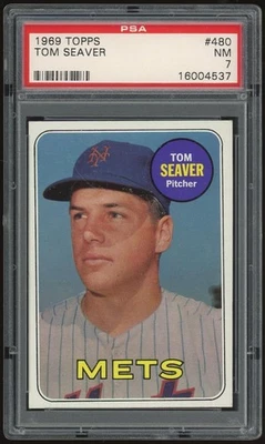 Tom Seaver 1969 Topps #480 PSA 7 *4537 Foto 1 de 2