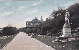 ORIGINAL POSTCARD THE TERRACE SALTWELL PARK GATESHEAD TYNE & WEAR POSTED 1914 - Picture 1 of 2