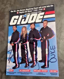 1994 G. I. Joe Comic Skydiving Promo Card 30th Salute RARE Autographed Signed - Picture 1 of 9