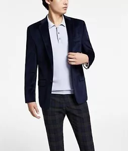 LAUREN RALPH LAUREN Herren Marineblau Klassische Passform Samt Sport Mantel Jacke 42R - Bild 1 von 9