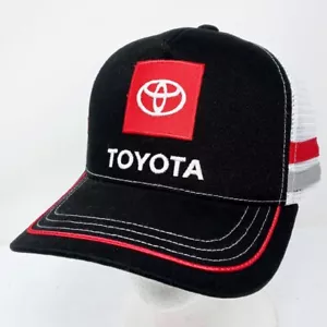 Gorra de camionero Toyota Racing TRD logotipo bordado a rayas malla Snapback Hap - Imagen 1 de 8