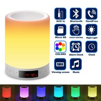 mrcool touch bedside lamp with bluetooth speaker