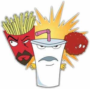 "Calcomanía pegatina para ventana para parachoques coche Aqua Teen Hunger Force 4,5""X4,5" - Imagen 1 de 1