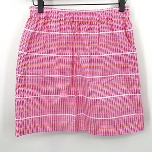 Vineyard Vines Kids Large Size 14 Skirt Pink White Whale Logo Striped Pull On - Picture 1 of 7