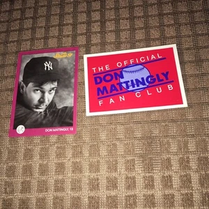 1987 The Official Don Mattingly Fan Club Don Mattingly Fan Club Free Studio Card - Picture 1 of 2