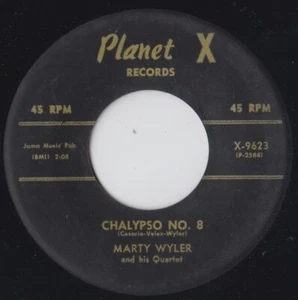 50s Rock Instrumental 45~Marty Wyler~Chalypso No. 8~Planet X 9623~VG++ to NM - Picture 1 of 2