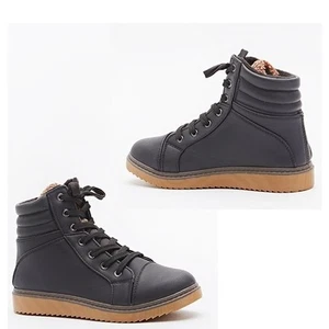 WARM & COMFY LACE UP BLACK SHOES TRAINERS SIZE UK 4 - 5 (948) - Picture 1 of 4