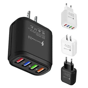 1x Fast Charge Wall Charger 40W 4 USB Port Universal Power Adapter For Travel - Photo 1 sur 16