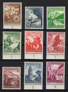 Alemania 1938 MNH Mi 675-683 Sc B123-B131 Castillos en Alemania - Juego perfecto ** - Imagen 1 de 2