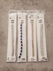 Christina Collection - Crystal/Rhinestone Tennis Bracelet - See Variations - Picture 1 of 15