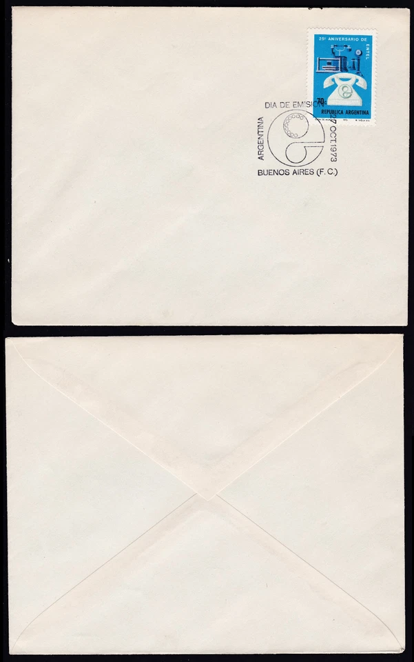 Argentina 1973 FDC Mi 1159 Sn 1007 Aniversario 25 Empresa de Telecomunicaciones Foto 1 de 1