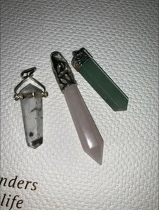 Modeschmuck: Anhänger Edelsteinoptik (3 Stück) (rosa, türkis, marmor) - Bild 1 von 4