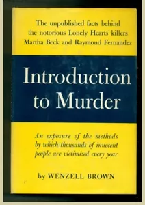 Wenzell BROWN. Introduction to Murder. Lonely Hearts Killers 1952 FIRST EDITION - Bild 1 von 2