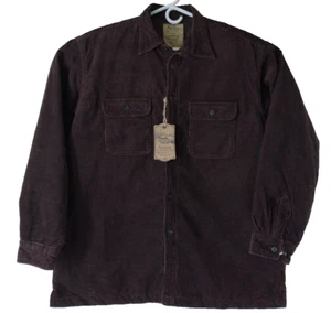Arrow Shacket Cappotto Uomo L Marrone Cioccolato Velluto a coste Tasche Abbigliamento da Lavoro Gorpcore - Foto 1 di 15