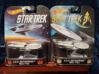 Hot Wheels Star Trek 'USS Enterprise NCC-1701" ¡Lote de 2!! Foto 1 de 3