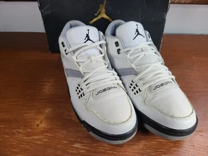Scarpe Nike Air Jordan Flight 23 bianco cemento/nero 317820-117 uomo taglia 13 - Foto 1 di 11