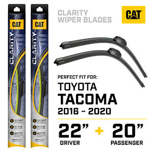 CAT Clarity Windshield Wiper Blades 22+20" Custom Fit 2016-2020 Toyota Tacoma