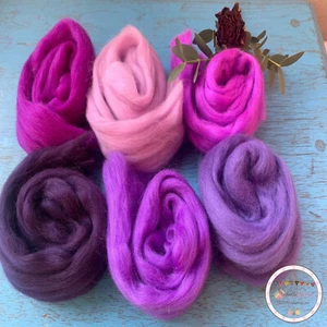 Prendas para el torso de lana merino Heidifeathers® - ""Púrpura perfecto"" - lana derretida - Imagen 1 de 12
