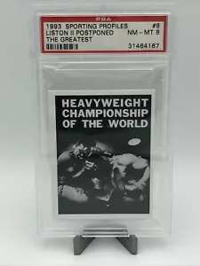 Profili sportivi 1993 #8 Muhammad Ali V Liston II rinviati PSA NM-MT 8 - Foto 1 di 2