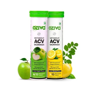 OZiva ACV Moringa | Control Cravings I Apple Cider Vinegar, Pack of 2 (30 Tabs) - Picture 1 of 9