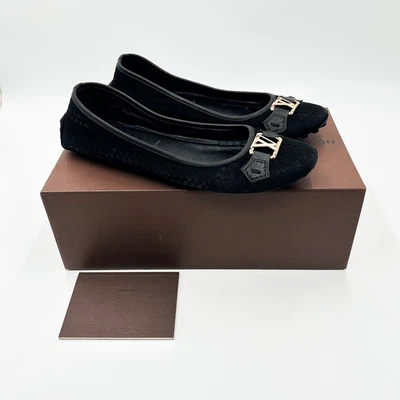 Louis Vuitton Cuero Negro Monograma Planos LV Talla 39, 9 Foto 1 de 4