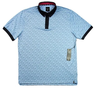 Kenneth Cole Mens Performance Polo Golf Shirt XL Short Sleeve Stretch Blue Golf - Image 1 of 4