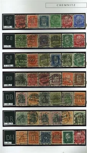 117933) DR Perfin/agujeros corporativos CPB-GEG de Chemnitz, 168 sellos en 34 tipos - Imagen 1 de 1