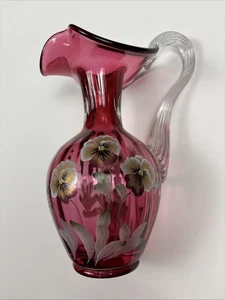 Jarra Fenton Pensamientos en Arándanos 10 1/2" Pintada a Mano Firmada Envío Gratis - Imagen 1 de 11