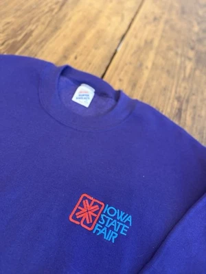 NWT Jerzees Super Sweats Iowa State Fair Crewneck Sweatshirt Purple Deadstock - Image 1 of 4