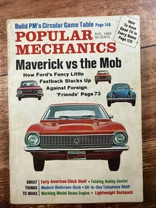 Vintage Popular Mechanics Magazine August 1969 ~ Maverick Vs The Mob - Picture 1 of 13