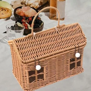 Rattan Storage Basket Artwork Gift Basket for Wedding Kitchen Festival - Picture 1 of 6
