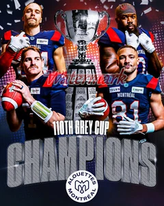 CFL 2023 Montreal Alouettes Grey Cup Champions Color 8 X 10 Photo Picture - Picture 1 of 1