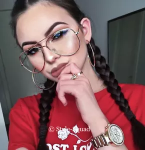 Monturas de Gafas Grandes para Mujer XL ROCK STAR Enormes de Metal Aviador Grandes de Gran Tamaño 4197 - Imagen 1 de 12