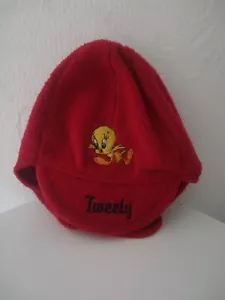 1998 Vintage Looney Tunes Tweety Fleece Red Hat 12-24 Months Infant Baby P1 - Picture 1 of 5