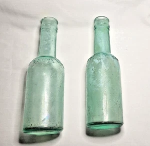 Paar antike Lea & Perrins Saucenflaschen aus den 1890er Jahren - grün - Bild 1 von 8