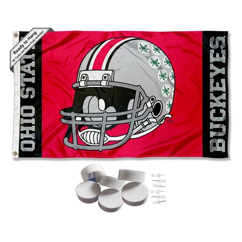 Ohio State Buckeyes Football Helmet Large Logo Tapestry Banner Cover