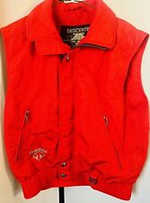 VTG Descente Men’s Ski Vest Size Small/ Branding Iron Red With Gold Embroidery