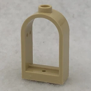 LEGO 30044 Tan Window 1 x 2 x 2 2/3 with Rounded Top (x1) - Picture 1 of 3
