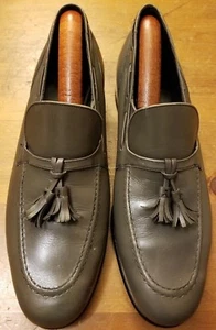 Vtg, The Johnston & Murphy Shoe, Leather, Gray, Tasseled, Loafers (Size 8C) - Picture 1 of 12