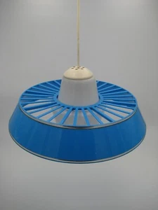 Design Hängelampe Leuchte # Küchenlampe # blau #  50er 60er Vintage Midcentury - Bild 1 von 10