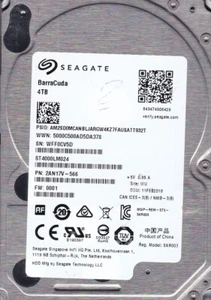 ST4000LM024 s/n: WFF p/n: 2AN17V-566 fw: 0001 WU FEB 2018 4TB SATA 2.5" SEAGATE - Picture 1 of 5