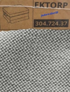 ✅️Ikea EKTORP Bezug für Hocker HUSSE Fußhocker Tallmyra weiß/schwarz - Bild 1 von 1