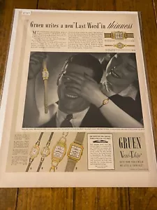 Orologi Vintage 1940 Gruen Ultima Parola Nella Magrezza Annuncio - Foto 1 di 1