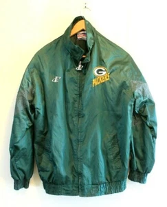 Green Bay Packers Windbreaker Jacket XL 18-20 Pro Line NFL Football Embroidery - Picture 1 of 10
